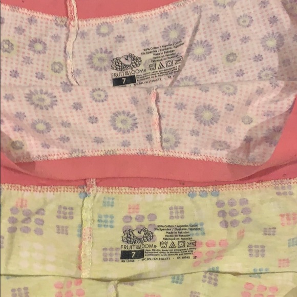 Set Of 2 Cotton Briefs Pink and Lime Green Pattern - Picture 3 of 3